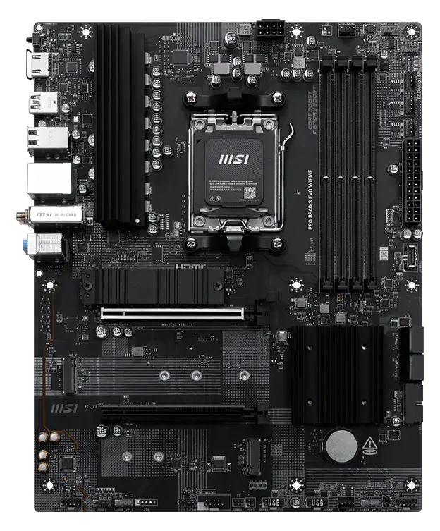 MSI PRO B840-S EVO WIFI6E - Mainboard - ATX, Ansicht 3