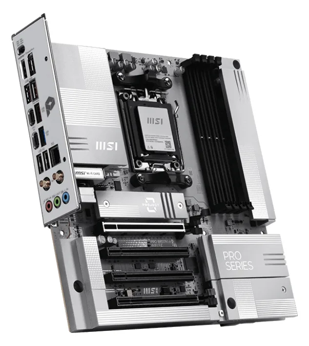 MSI PRO B850M-A WIFI PZ - Motherboard - micro ATX - Socket AM5 - AMD B850 Chipsatz  - 5 GB Ethernet, Wi-Fi 7, Bluetooth, Ansicht 4