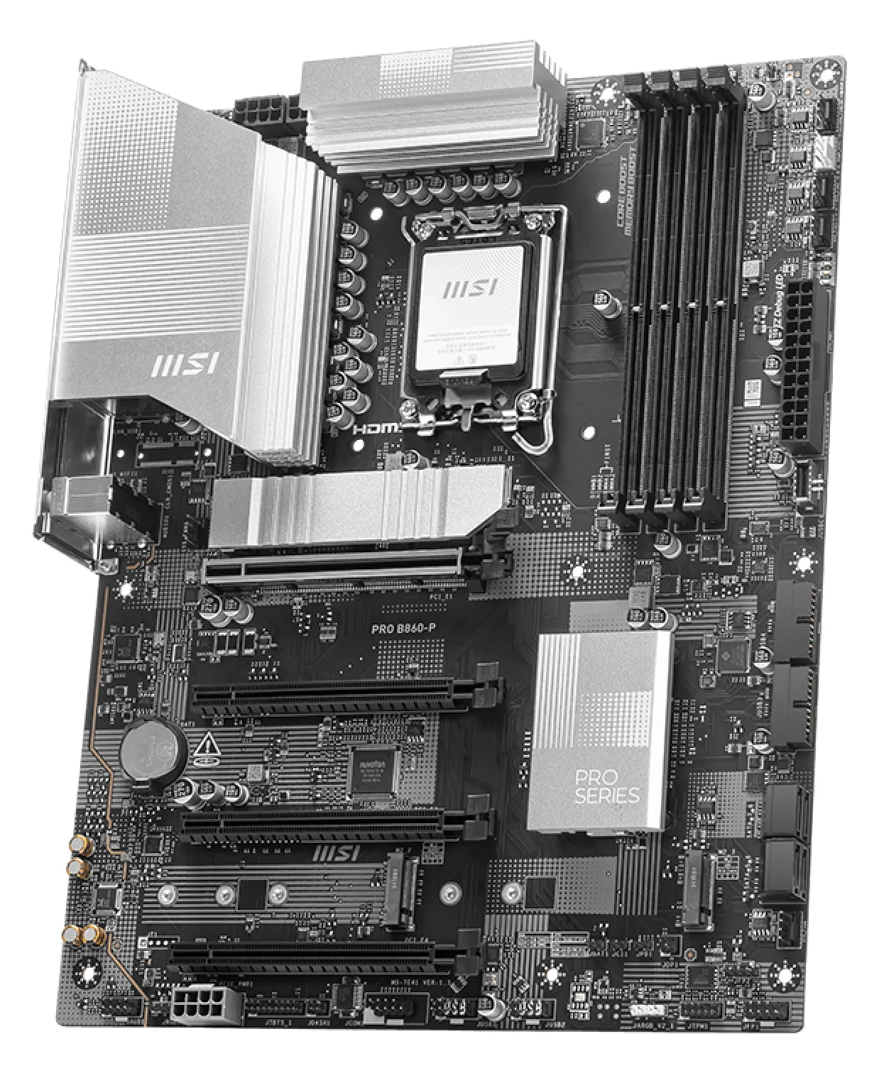 MSI PRO B860-P - Mainboard - ATX - LGA1851-Sockel - B860 Chipsatz - 5 Gigabit Ethernet, Ansicht 4