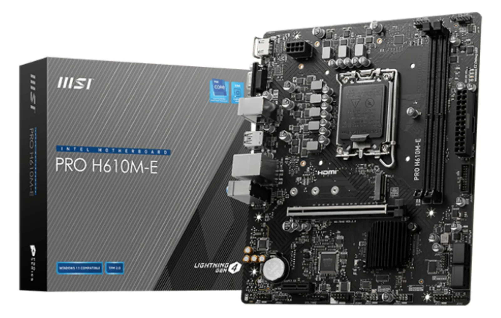 MSI PRO H610M-E - Motherboard - micro ATX - LGA1700-Sockel - H610 Chipsatz, Ansicht 2