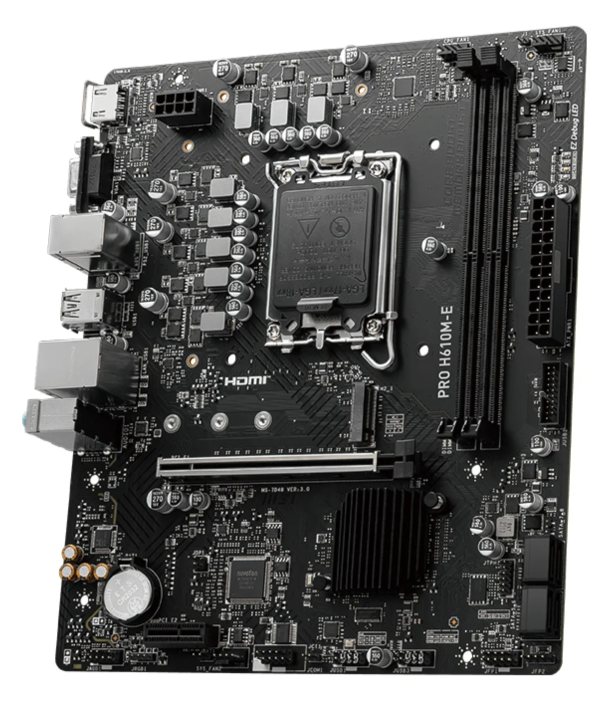 MSI PRO H610M-E - Motherboard - micro ATX - LGA1700-Sockel - H610 Chipsatz, Ansicht 4