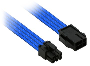 Nanoxia Single Sleeve - Spannungsversorgungs-Verlängerungskabel - 6-poliges PCIe Power (M) - Blau von LumaTech
