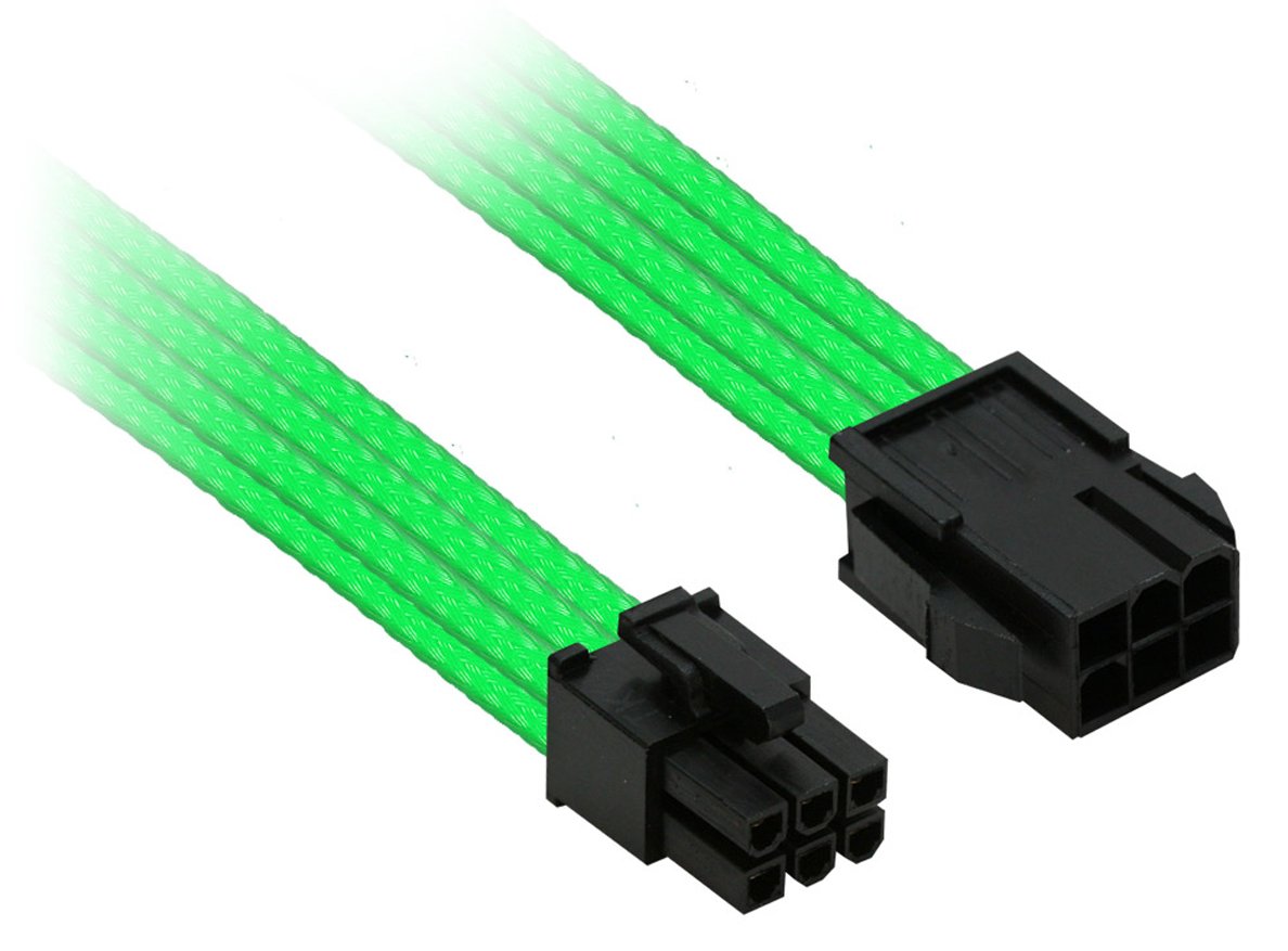 Nanoxia Single Sleeve - Spannungsversorgungs-Verlängerungskabel - 6-poliges PCIe Power (M)