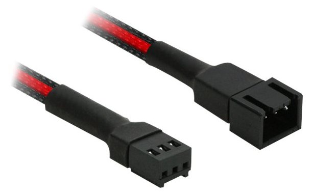 Nanoxia Single Sleeve - Verlängerungskabel für Lüfterspannungsversorgung - Molex, 3-polig (W)
