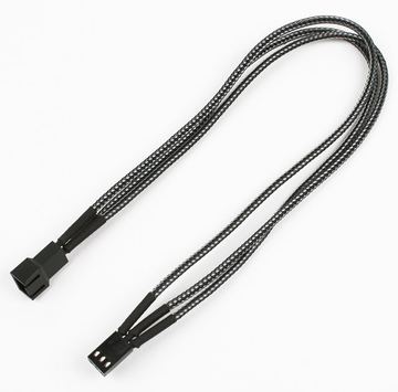 Nanoxia Verlängerungskabel für Lüfterspannungsversorgung - 3 PIN Internal Power (M) - Schwarz von LumaTech