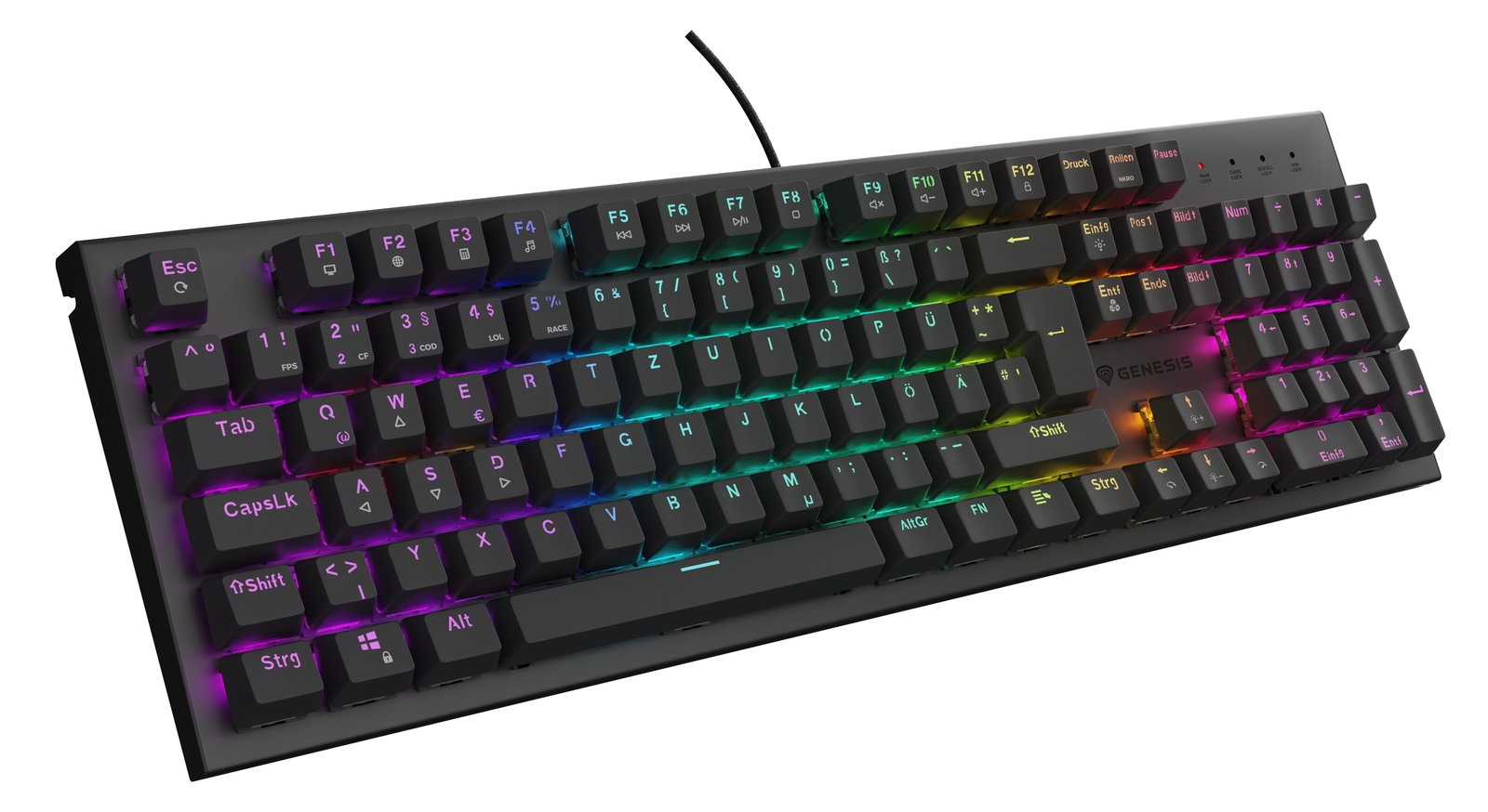 natec Gaming Tastatur Thor 303 brown kabelgeb. - Tastatur - TL: Deutsch, QWERTZ
