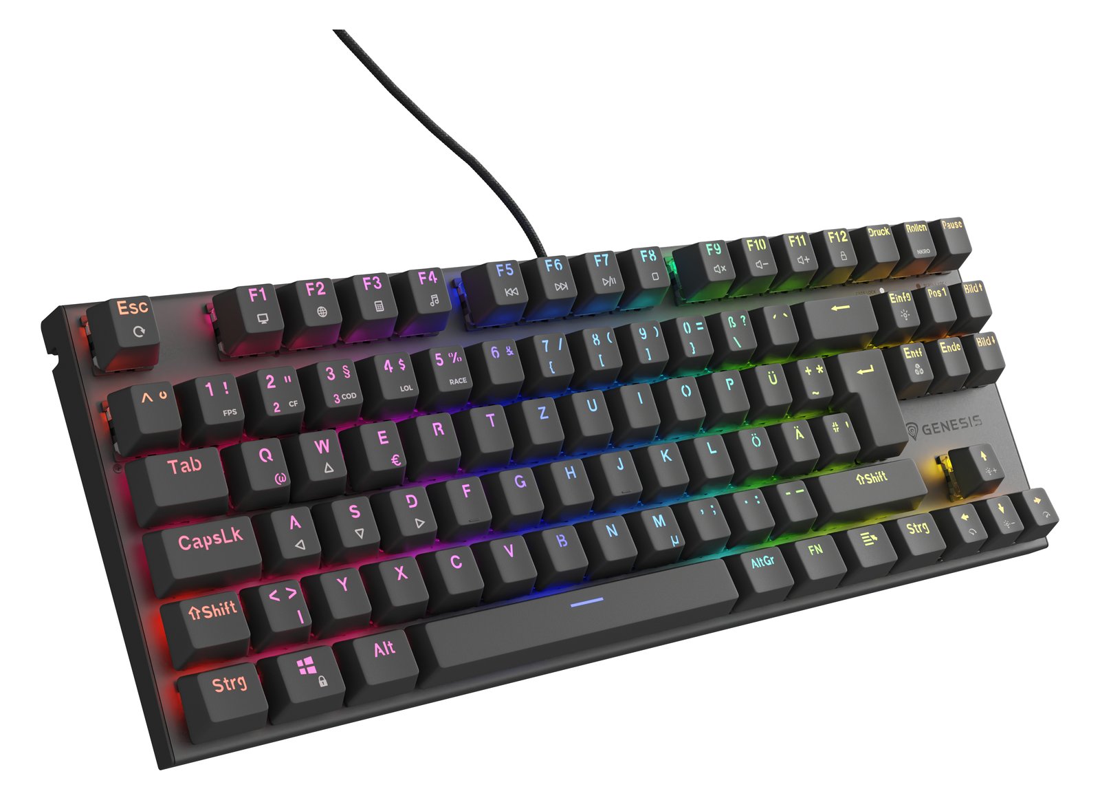 natec Gaming Tastatur Thor 303 TKL brown kabelgeb. - Tastatur - TL: Deutsch, QWERTZ