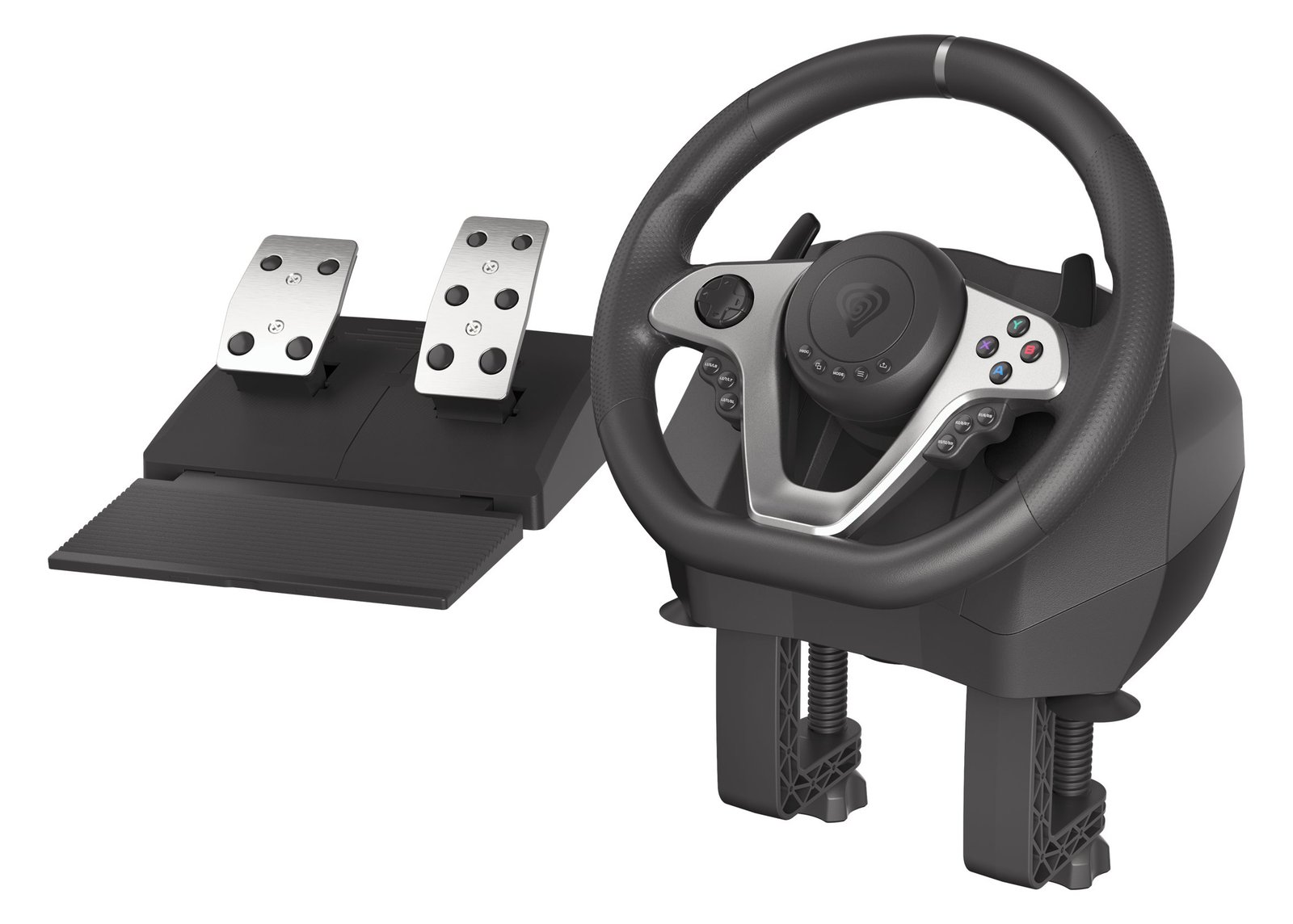 natec GENESIS Seaborg 400 - Lenkrad + Pedale - Nintendo Switch - PC - PlayStation 4 - Playstation 3 - Xbox 360