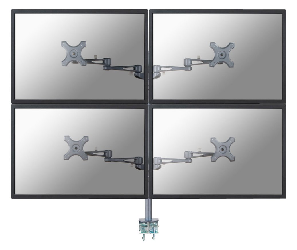 Neomounts by Newstar FPMA-D935D4 - Befestigungskit - full-motion - für 4 LCD-Anzeigen - Silber