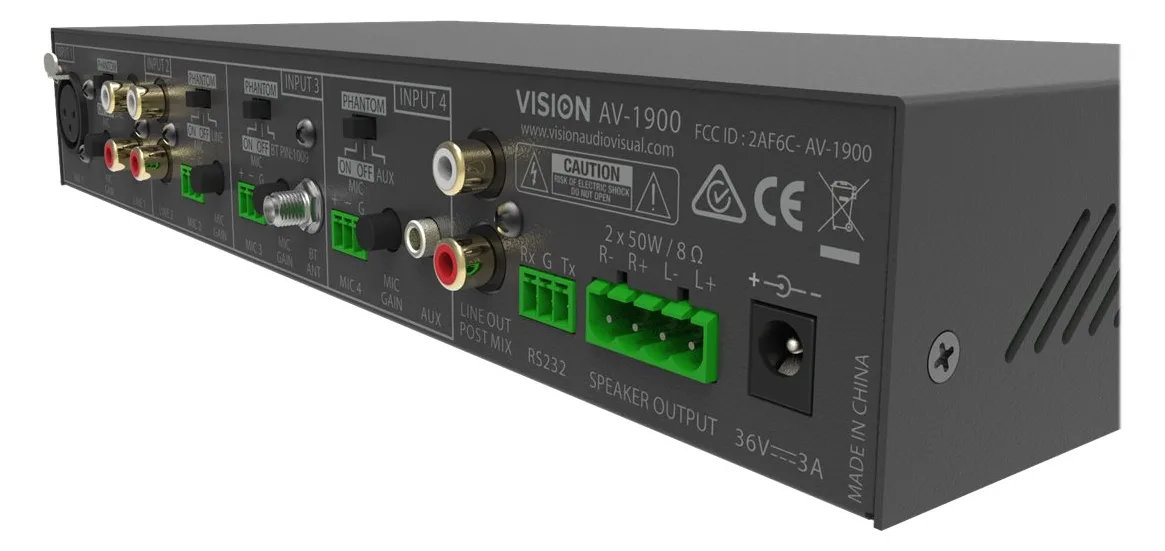 Vision AV-1900 - Mischverstärker - mit Stromversorgung, Ansicht 3