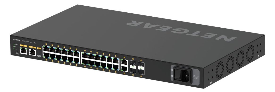 Netgear AV Line M4250-26G4F-PoE+ - Switch - L3 - managed - 24 x 10/100/1000 (PoE+)