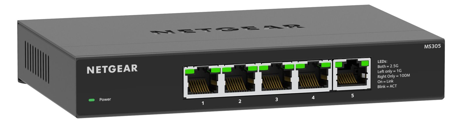 Netgear MS305-100EUS - Unmanaged - 2.5G Ethernet (100/1000/2500) - Vollduplex - Wandmontage