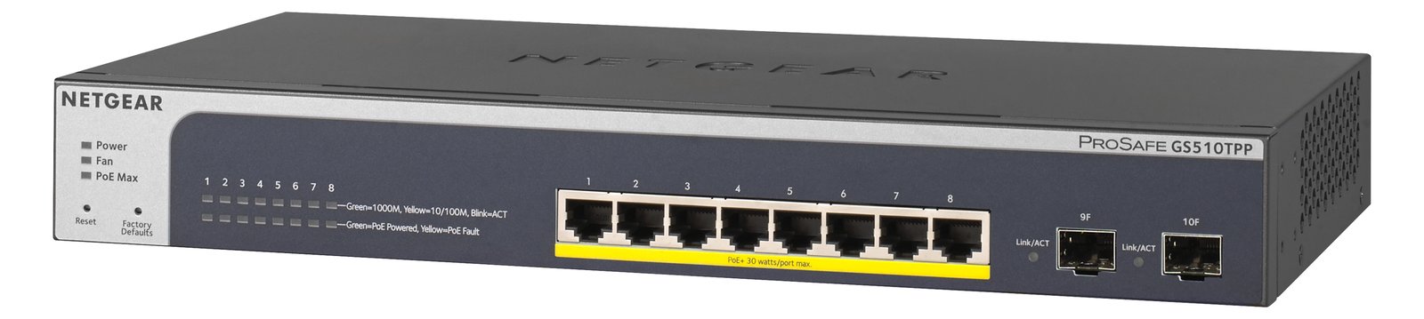 Netgear Smart GS510TPP - Switch - L3 Lite - Smart - 8 x 10/100/1000 (PoE+)