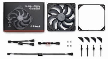 Noctua NF-A14x25 G2 PWM chromax.black Gehäuseluefter 140 mm - Gehäuse-Lüfter - 1.500 rpm von LumaTech