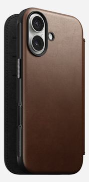 Nomad Modern Leather Folio iPhone 17 Brown von LumaTech