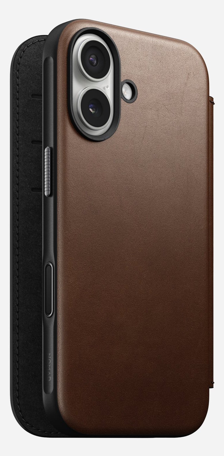 Nomad Modern Leather Folio iPhone 17 Brown