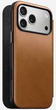 Nomad Modern Leather Folio iPhone 17 Pro Max English Tan von LumaTech
