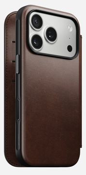 Nomad Modern Leather Folio iPhone 17 Pro Rustic Brown H. von LumaTech