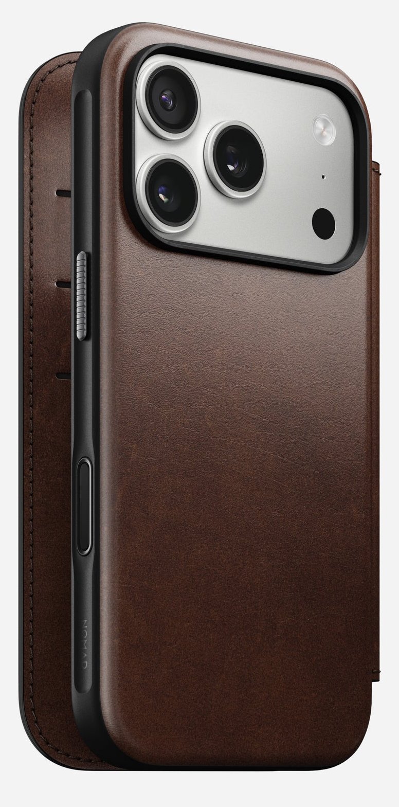 Nomad Modern Leather Folio iPhone 17 Pro Rustic Brown H.
