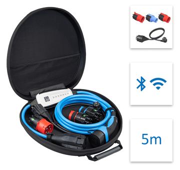 NRGkick Set Optimal - Typ 2 - 22 kW - 32 A - 5 m - Überspannung - Überhitzung - Unterspannung - Schwarz - Blau - Rot von LumaTech