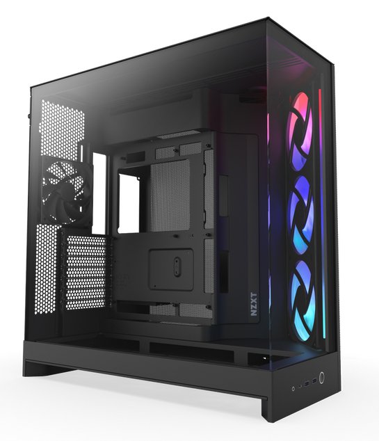 NZXT H9 Flow Rgb schwarz matt Tempered Glass x 2 - Gehäuse - ATX - Midi/Minitower - ATX