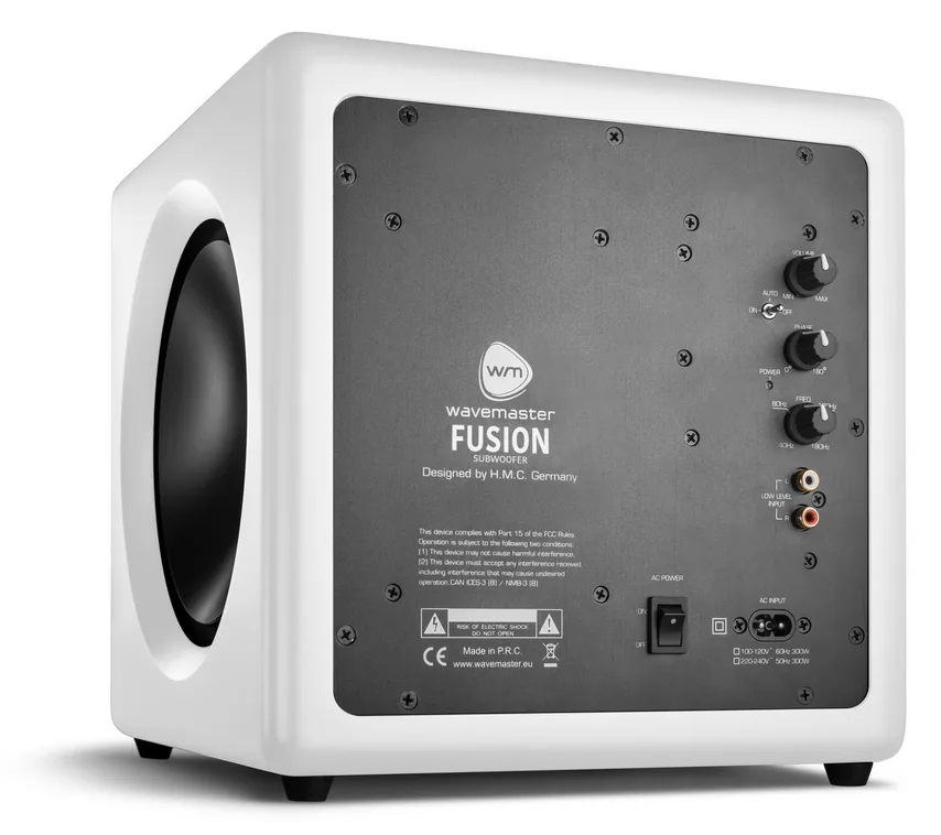 Wavemaster FUSION - Subwoofer - 125 Watt - 200 mm (8") - weiß, Ansicht 4
