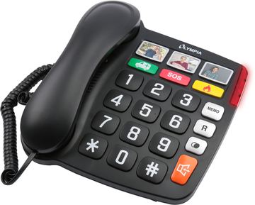 Olympia 4500 - Telefon mit Schnur - Schwarz von LumaTech