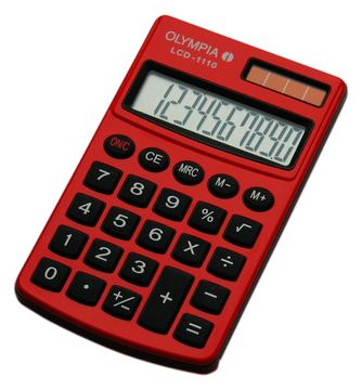 Olympia LCD 1110 - Tasche - Einfacher Taschenrechner - 10 Ziffern - 1 Zeilen - Rot von LumaTech