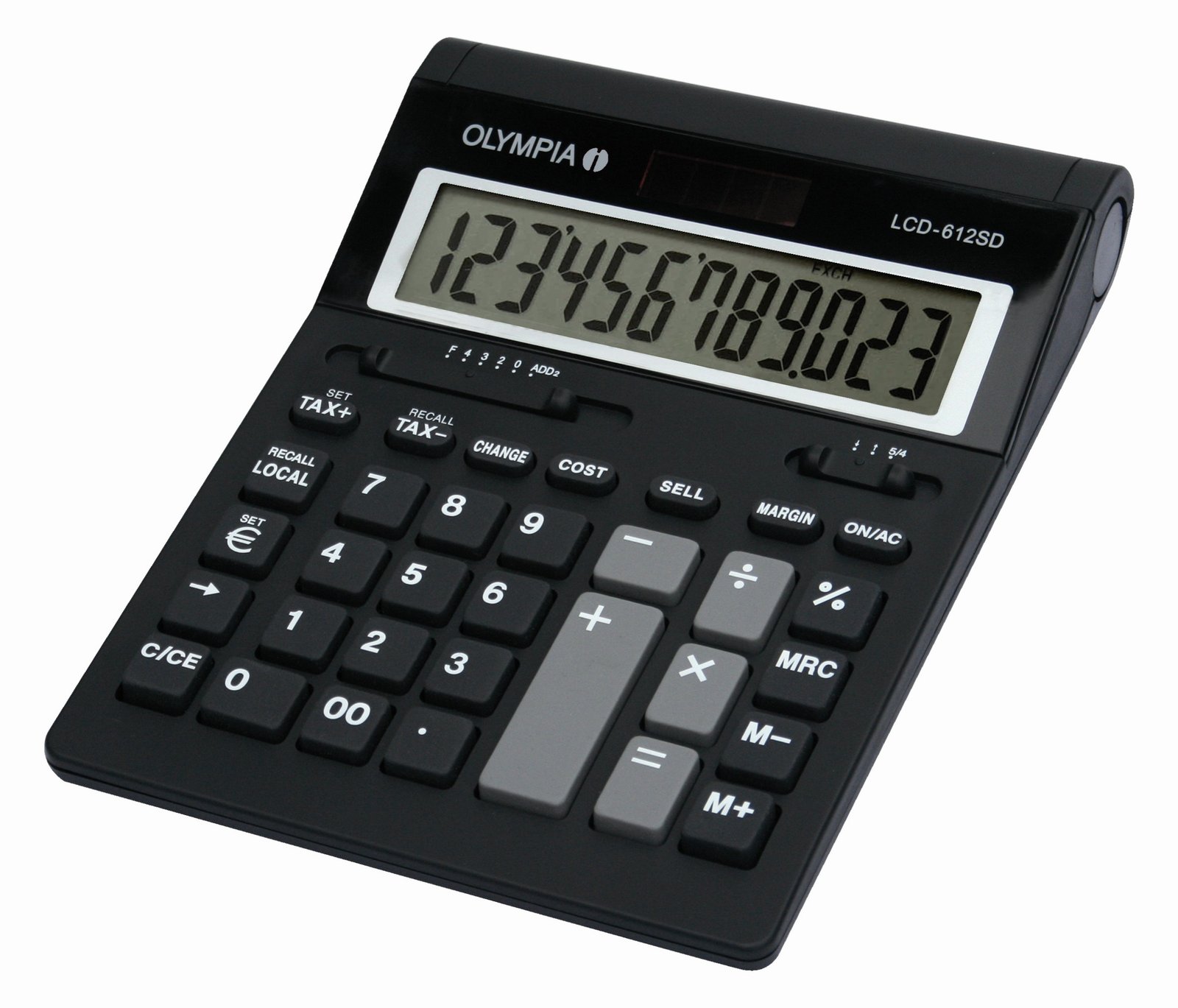 Olympia LCD 612 SD - Desktop - Einfacher Taschenrechner - 12 Ziffern - 1 Zeilen - Schwarz