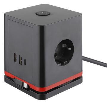Olympia Steckdosenwürfel IOIO SW 1000 schwarz von LumaTech