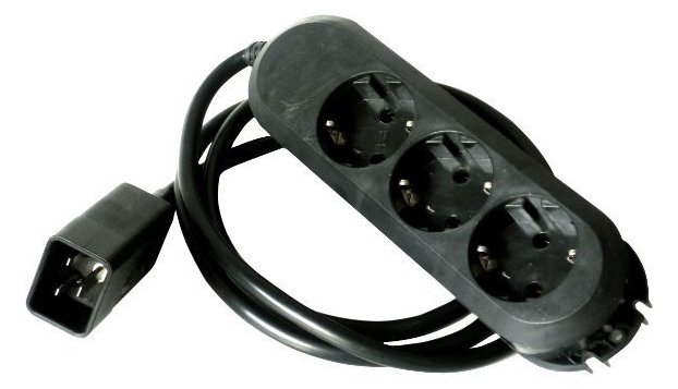 ONLINE USV Steckdosenleiste - Eingabe, Eingang IEC 60320 C20 - Ausgangsanschlüsse: 3 (CEE 7/7)