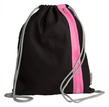 Pagna Turnbeutel GO! - Schwarz - Pink - Baumwolle - Polyester - Monochromatisch - 6 l - 450 mm - 10 mm von LumaTech