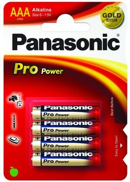 Panasonic Alkaline Pro Power LR03PPG - Batterie 4 x AAA von LumaTech