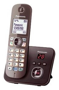 Panasonic KX-TG6821 - Schnurlostelefon - Anrufbeantworter mit Rufnummernanzeige - braun