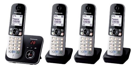 Panasonic KX-TG6824 - Schnurlostelefon - Anrufbeantworter mit Rufnummernanzeige