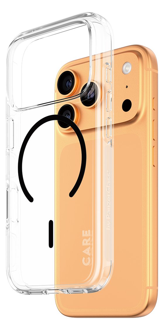PanzerGlass CARE by Flagship Case Transparent Urban Combat w. Black MagSafe iPhone - Apple - iPhone 17 Pro