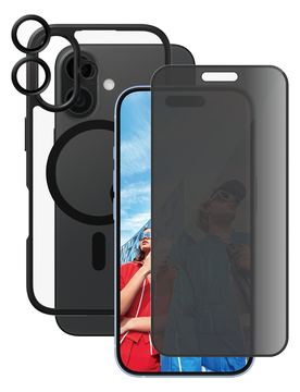 PanzerGlass CARE by PanzerGlass - 3-in-1 Schutzpacket - Schutzhülle hintere Abdeckung für Apple iPhone 16 - MagSafe von LumaTech