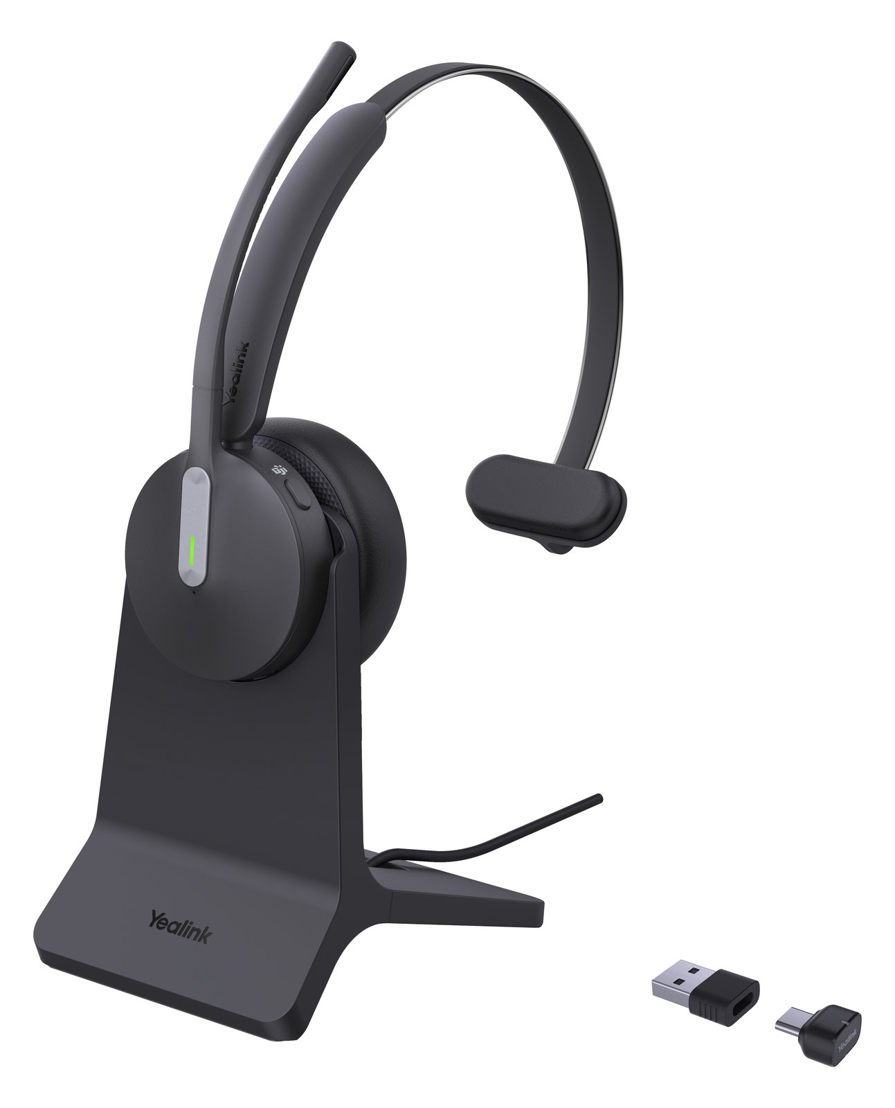 Yealink BH70 Mono - Headset - On-Ear - Bluetooth - Ladestation - USB-A and USB-C via Bluetooth - Microsoft Teams