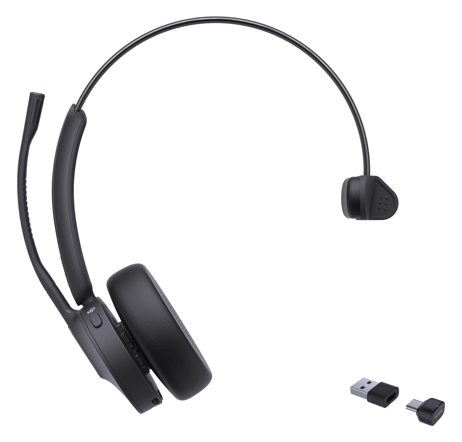Yealink BH70 Mono - Headset - On-Ear - Bluetooth - USB-C via Bluetooth - Schwarz - Zertifiziert für Microsoft Teams