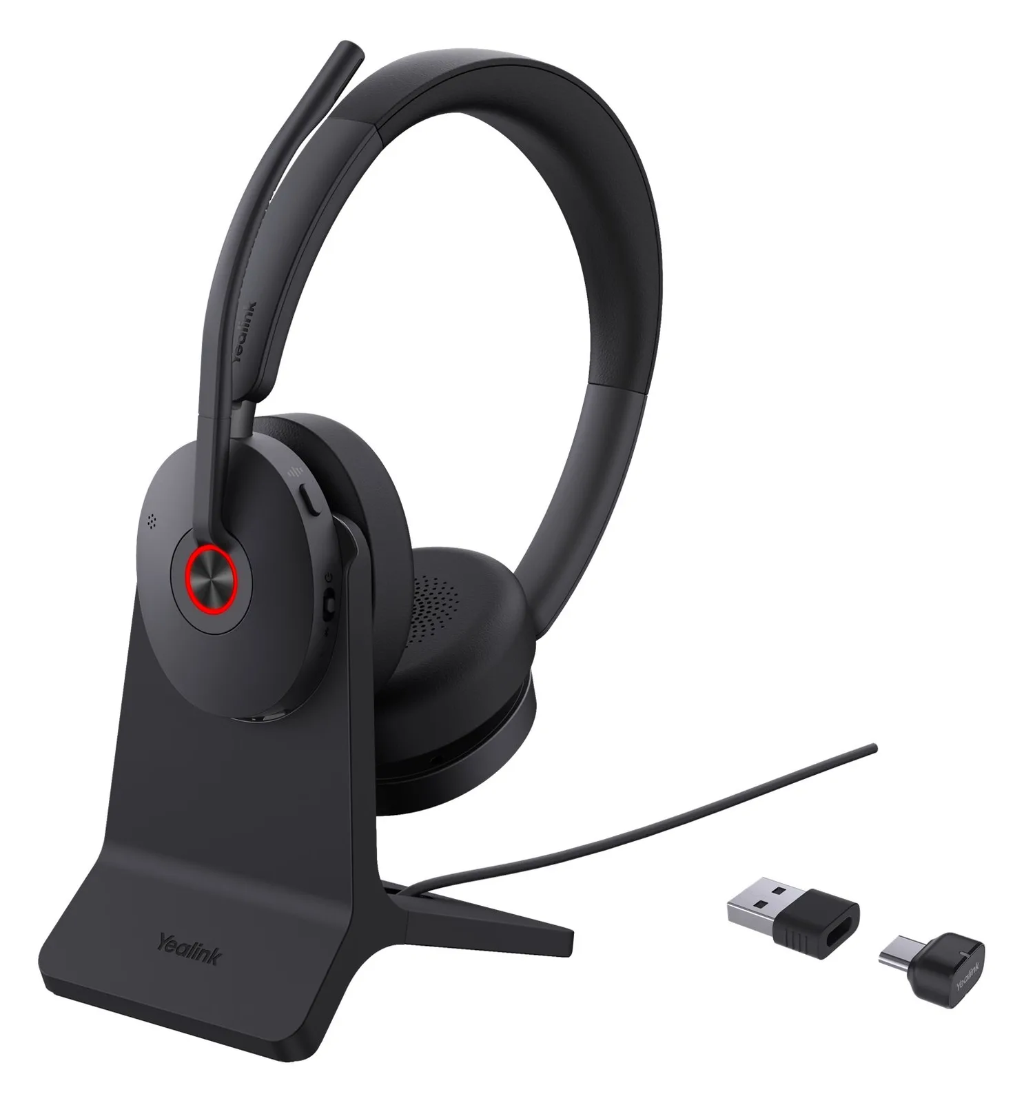 Yealink BH74 - Headset - On-Ear - Bluetooth - kabellos - BHC74 charging stand - Rauschunterdrückung -USB-C via Bluetooth, Ansicht 4