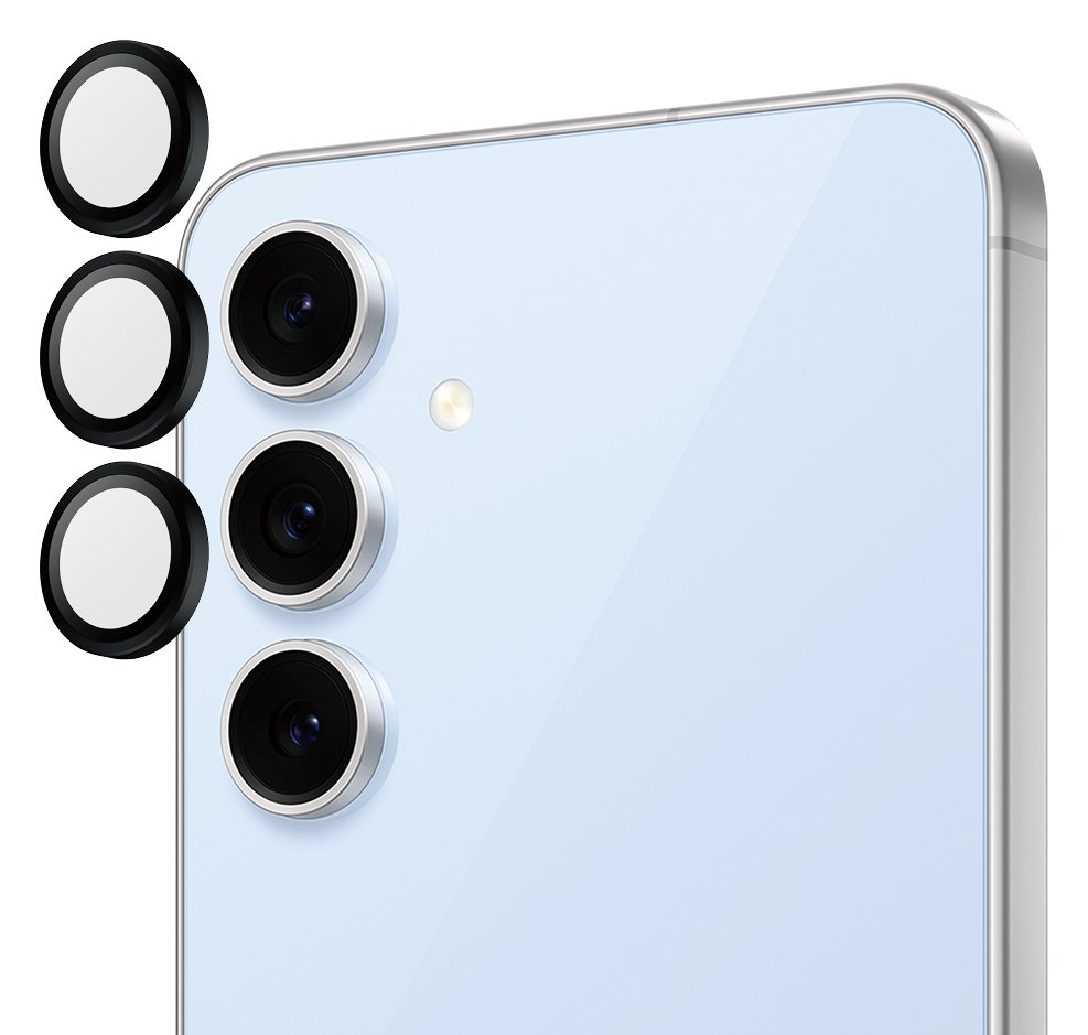 PanzerGlass Hoops - Objektivschutz für Handy - schwarz Gehärtetes Glas, Silikon 2,52 mm