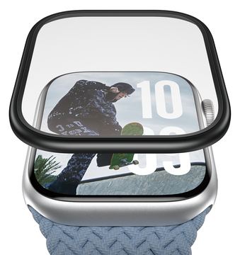PanzerGlass Screen Protector w. Black Metal Frame Apple Watch von LumaTech