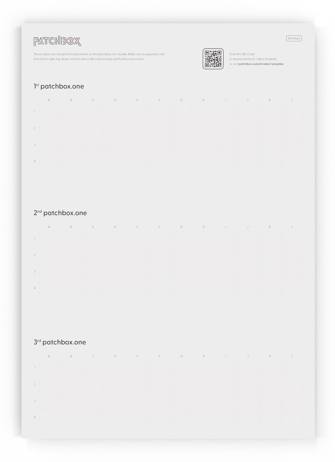 PATCHBOX .ONE ID-LABELS