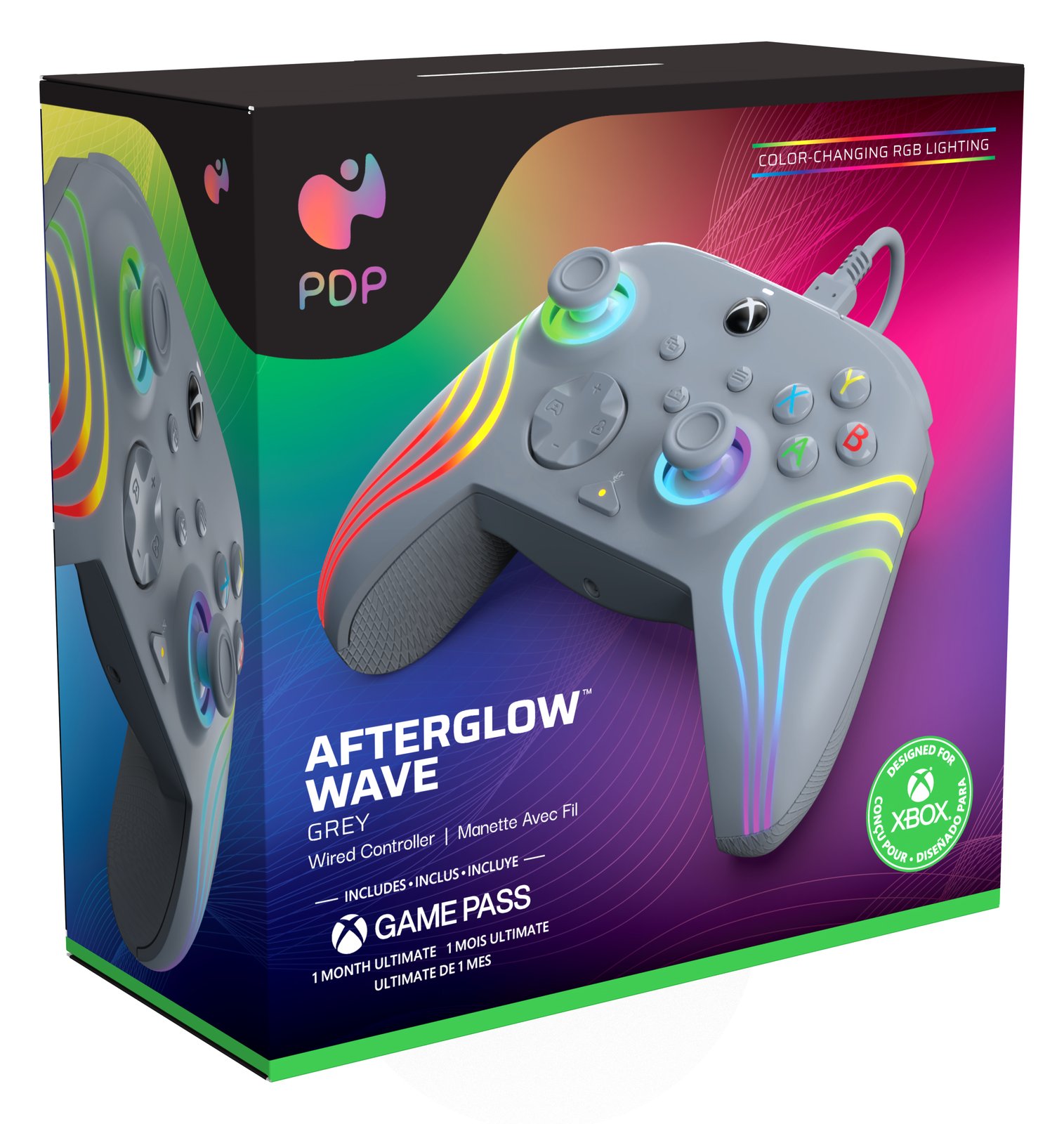 PDP Afterglow Wave - Gamepad - PC - Xbox One - Xbox Series S - Xbox Series X - Mehrfarbig - Kabelgebunden