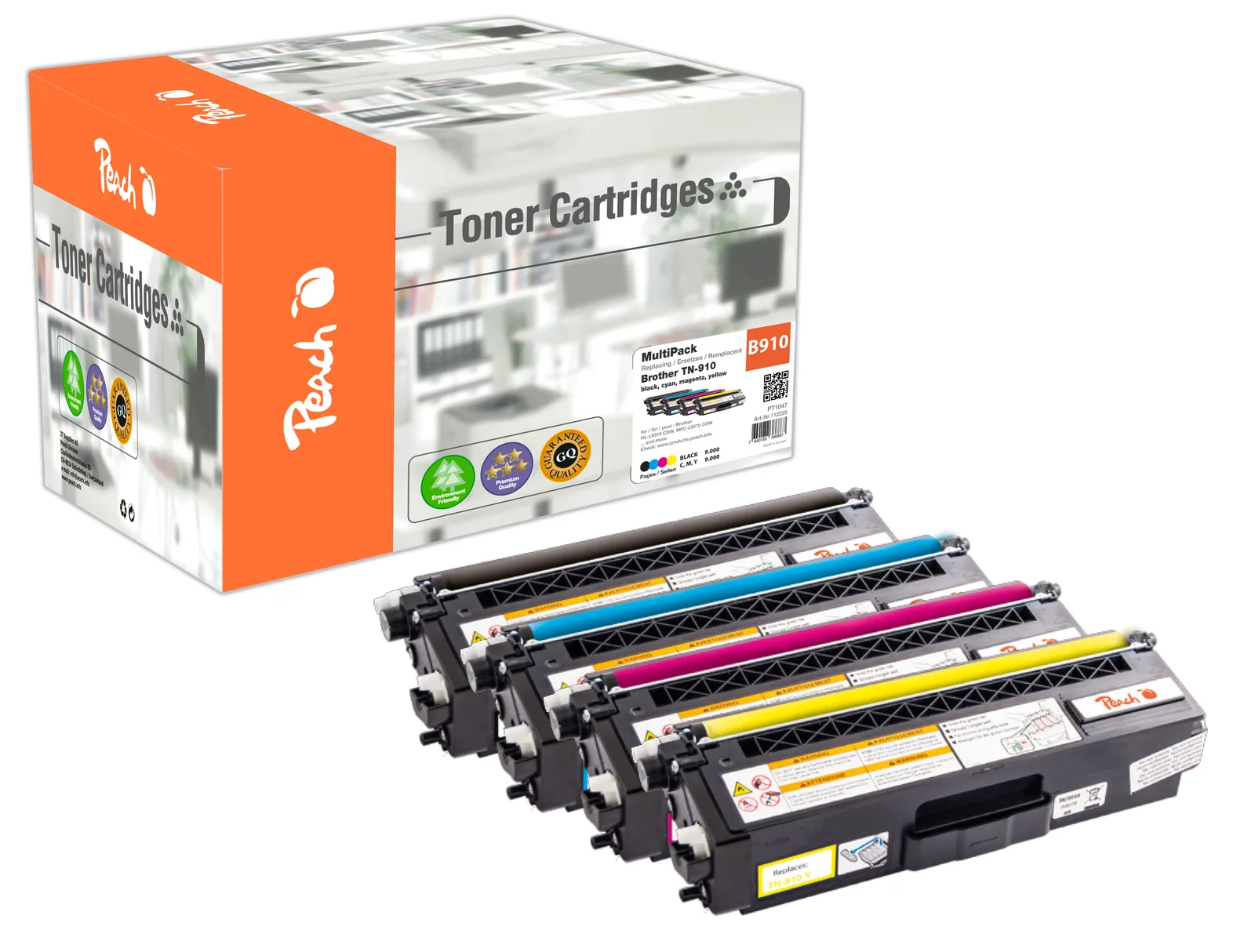 Peach 0F112225 - 9000 Seiten - 9000 Seiten - Schwarz - Cyan - Magenta - Gelb - 4 Stück(e), Ansicht 2
