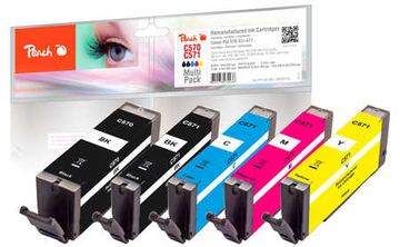 Peach Multi Pack - 5er-Pack - S - Schwarz, Gelb, Cyan, Magenta, Photo schwarz - (Alternative zu: Canon CLI-571,...) von LumaTech