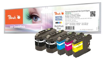 Peach Multi Pack Plus - 5er-Pack - Schwarz, Gelb, Cyan, Magenta - (Alternative zu: Brother LC-225XLC,...) von LumaTech