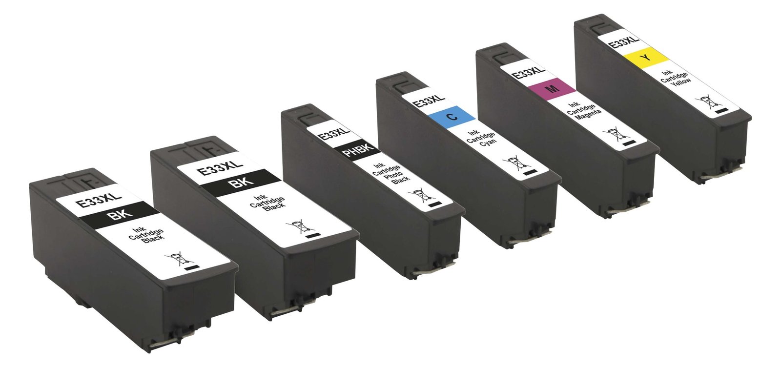 Peach Multi Pack Plus XL - 6er-Pack - Schwarz, Gelb, Cyan, Magenta - Tintenpatrone (Alternative zu: Epson 33XL,...)