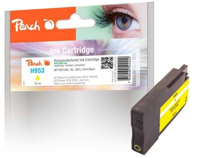 Peach Patrone HP Nr.953 yellow mit OEM Chip remanufactured - Wiederaufbereitet - Kompatibel