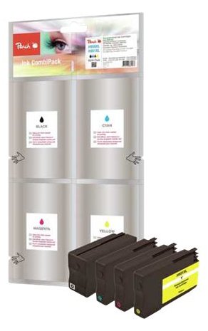 Peach Spar Pack - 4er-Pack - XL-Kapazität - Schwarz, Gelb, Cyan, Magenta - (Alternative zu: HP 950XL, HP 951XL)